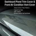 4PCS Dashboard Cover Wrap and Front Air Condition Vent Cover for 2024~2026 Model 3 Highland and 2025~2026 Model Y Juniper, Interior Decoration Accessories(Gloss Carbon Fiber Pattern)