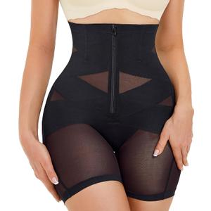 YERKOAD Shapewear Tummy Control Shorts - High Waisted Shapewear for Women Girdle Under Dress Body Shaper Thigh Slimmer (Black)