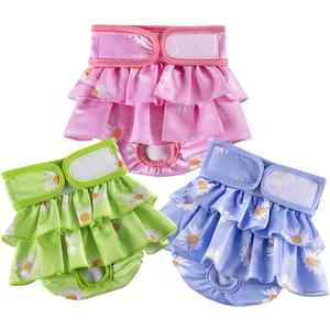 Dogs Physiological Pants,Reusable Dog Diapers Female,Washable Diapers3 Pieces * L SizeWaist Circumference Between 19-25.5 inches