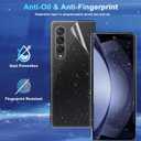 [2Set 6PCS] Screen Protector Compatible with Galaxy Z Fold 5 5G, 2 Inner TPU Films + 2 Outer Tempered Glass + 2 Camera Lens Protectors, High Clarity, Anti-Shatter