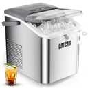 Ice Makers Countertop, 26.5Lbs/24H Ice Machine with 2 Sizes Bullet Ice, 9 Ice Cubes Release in 6 Mins, Self-Cleaning Portable Ice Maker with Ice Scoop and Basket for Home Kitchen Office Bar RV