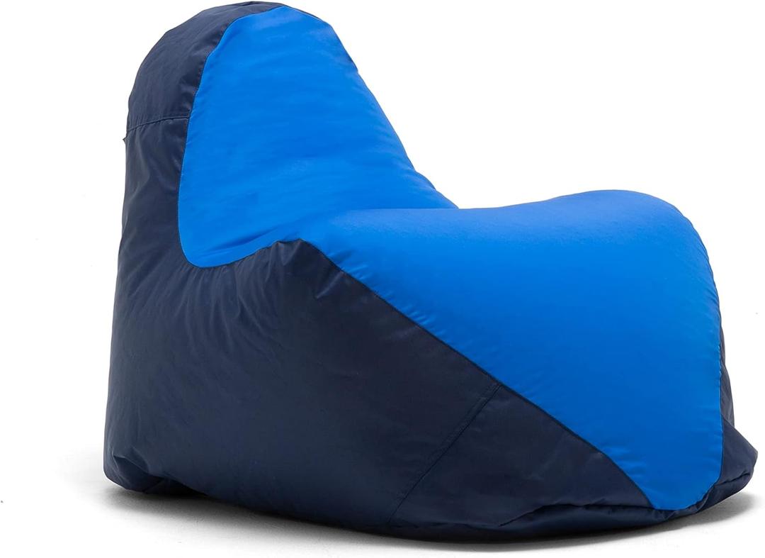 Big Joe Warp Bean Bag Chair, Blue/Navy Spandex and Smartmax, Durable Polyester Nylon Blend, 2.5 feet