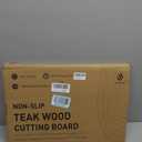 Extra Large Teak Wood Cutting Board 20inch for Kitchen Non Slip Feet Over Sink Butcher Block Chopping Board Nice Solid Thick Wooden Juice Groove Big Xl XXl large Best Hardwood Kitchen Counter Organic, 20"L x 14"W