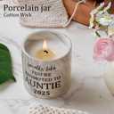 FreeJac Pregnancy Announcement for Aunt Candle Gifts Promoted To Aunt, Auntie To Be, New Aunt, First Time Aunt, You're Going To Be An Auntie Gift Baby Announcement, Baby Shower Return Gifts for Auntie (White)