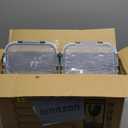 [8-Pack, 30 Oz] Glass Meal Prep Containers,Glass Food Storage Containers, Airtight Lunch Containers With Lids, Microwave, Oven, Freezer and Dishwasher (Gray)