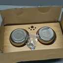 HTB Elevated Dog Bowls,Raised Dog Bowl Stand with 2 Stainless Steel Bowls, Elevated Raised Dog Bowls for Dogs