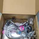 Hibbent Upgraded 5-spray 13'' Dual Filtered Rainfall Shower Head Combo, High Pressure 10-setting Handheld Shower Head with 12'' Adjustable Extension Arm, 20 Stage Shower Filter, 71'' Hose, Chrome