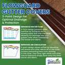 FlowGuard USA Made Professional DIY 6 Inch 50-Year Gutter Cover System - Brown - Aluminum Gutter Guards - 22 Feet - by FlexxPoint