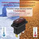 JD 2pcs 30A Power Switch 125V/250V AC Push Button Rocker Switch ON/Off Switch 3Pins Toggle Switch with UL Certificate Waterproof Switches (Red light 3pins)