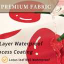 Anybar Fabric Shower Curtain Cute Floral Cherry Curtains Waterproof Soft Polyester Bathroom Curtain- Decor Washable Privacy Cloth Extra Long Shower Curtain for Bathroom (72x84inch) Beige