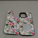 HAOPINSH for iPhone 16 Pro Max Wallet Case with Card Holder, Colorful Florals Pattern Back Flip Folio PU Leather Kickstand Card Slots Case for Women Girls, Double Magnetic Clasp Shockproof 6.9"