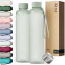 KIVY Slim Water Bottle 32oz [Lightweight & Shatterproof] Fits Backpack & Cupholder for Travel, Sports, School, Gym - Sage green water bottle no straw - Gym water bottle screw top - Dishwasher Safe