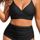 Aqua Eve Plus Size Two Piece Swimsuit - Women High Waisted Bikini Tummy Control Bathing Suit 2026 Swimwear, 18W