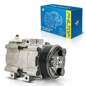 PHILTOP 58149 AC Compressor with Clutch Fit for Ford E150/E250/E350 Econoline, E350 Super Duty, E450 Econoline Super Duty, Expedition, Navigator, Air Conditioning Compressor