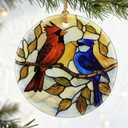 Cardinal & Blue Jay Ornament, Christmas Ornaments, Christmas Decorations, Holiday Decor Gifts for Family, Friends & Bird Lovers, Gift Exchange & Gift Idea, Giftbox Included