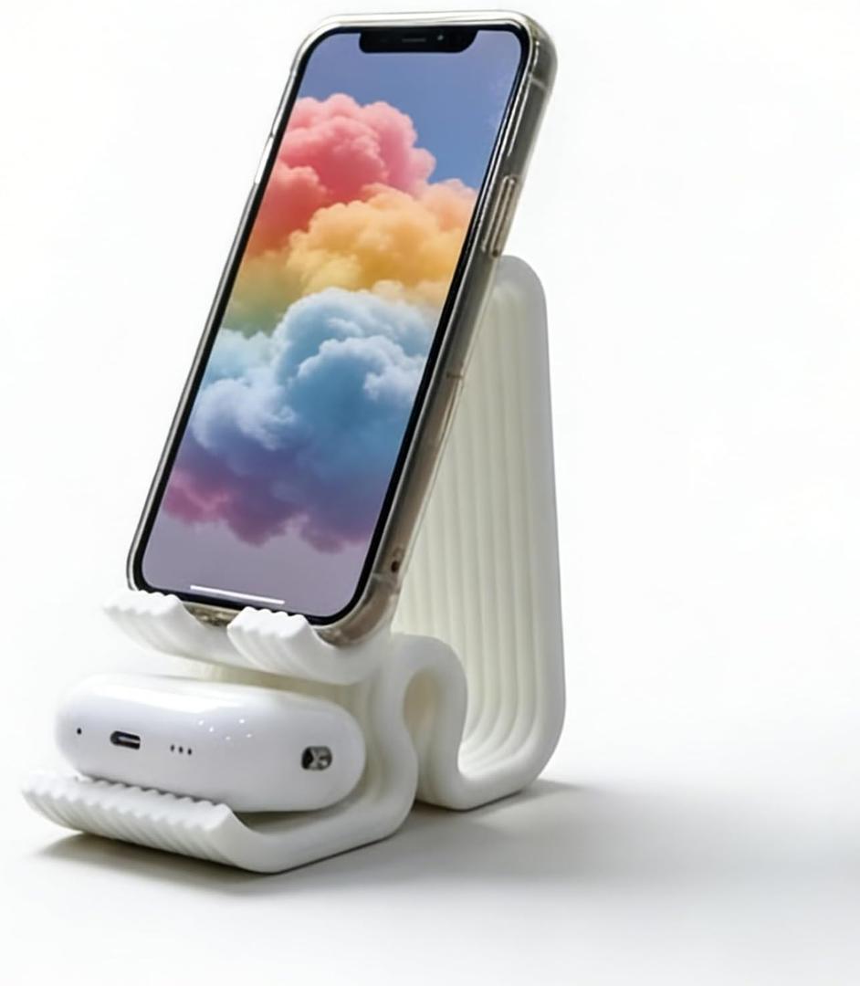 Personalized Phone Stand for Desk, Custom Surfing Phone and Headphone Earbuds Holder for Desk, Smartphones, Cute Stuff Home Decor, Office Decoration,Unique Birthday Bday Gifts Ideas