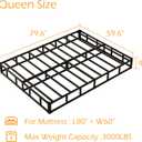 Maenizi 9 Inch Box Spring for Queen Bed, Heavy Duty Metal Box Spring Bed Base with Fabric Cover, Mattress Foundation, Easy Assembly, Noise Free, Black