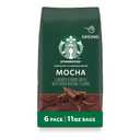 Starbucks Ground Coffee, Flavored Hot or Iced Coffee, Mocha, Six 11 oz Bags (EXP 06/06/26)