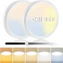 2Pack 15.8 Inch LED Flush Mount Ceiling Light, 35W, 120lm/W, 4200LM, CRI95+, 2700K-5000K 5CCT & Dimmable, White Round Flat Panel Light for Hallway, Kitchen, Bedroom, Laundry Room