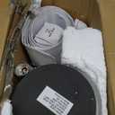 PARTPHONER Traditional Table Lamp Set of 2, Rustic Farmhouse Table Lamps for Living Room Bedroom, 22" Bedside Desk Lamps Vintage Nightstand Lamps with Linen Shades, Antique Grey