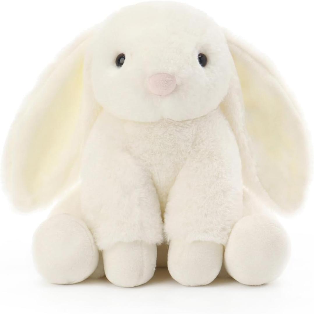 Apricot Lamb Toys Plush Cream Bunny Rabbit Stuffed Animal with Fluffy Soft Ears (Cream Bunny, 8 Inches)