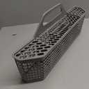 Universal Dishwasher Cutlery Basket Replacement WD28X10128 Dishwasher Utensil Silverware Basket, Compatible with Part No. AH959351, EA959351, PS959351, WD28X10127, WD28X10132