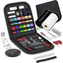 Sewing Kit Gifts for Grandma, Mom, Friend, Traveler, Adults, Beginner, Emergency,Sewing Supplies Accessories with Scissors,Sewing Needles Thimble, Thread,Tape Measure etc (Black, S) (1 Pack)