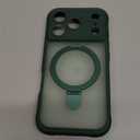 MOCCA Design for iPhone 17 Pro Case, Compatible with Magsafe [Premium Invisible Magnetic Ring Stand] [Military Drop Protection] Full Camera Guard Translucent Matte Slim Phone Cover 6.3",Dark Green