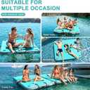 AWSUM Inflatable Floating Dock Air Dock Platform Floating Island Raft with None-Slip Surface for Pool Beach Ocean