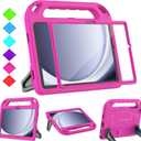 BMOUO Kids Case for Samsung Galaxy Tab A9 Plus 11 inch 2023 (SM-X210/X216/X218) - with Built-in Screen Protector, Shockproof Covertible Handle Stand Samsung Galaxy Tab A9 Plus Case for Kids, Rose
