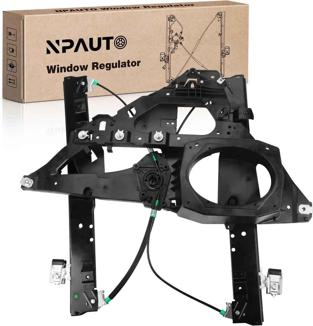 Front Driver Side Power Window Regulator with Panel Without Motor fit for 07-17 Ford Expedition Lincoln Navigator 2007 2008 2009 2010 2011 2012 2013 2014 2015 2016 2017, Left, 749-542