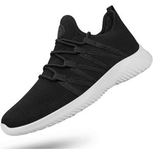 Feethit Mens Slip On Running Shoes Breathable Lightweight Comfortable Fashion Non Slip Sneakers for Men (7.5, Cs05 Black)