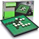 Magnetic Reversi Board Game Set 9.76" with Folding Board Classic Travel Games for Kids and Adults