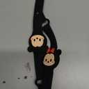 2 Pack for Air Holder for Kids, Waterproof for tag Bracelet for Kids with Cute Cartoon Design, Full Coverage Anti-Lost Silicone Air Wristband for Children, Healthy Material (Black)