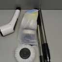 Electric Spin Scrubber- Ditch The Scrubbing! Long Handle Shower Scrubber with 9 Replaceable Heads - 2 Speed Cordless Brush Ensures Long Battery Life, Modern White Design!