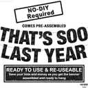 KatchOn, Glitter That's So Last Year Banner Black - 10 Feet, Pre - Strung, No DIY | Black Happy New Year Sign | New Years Eve Party Supplies 2026, New Years Decorations 2026 | New Year Banner, NYE Decorations 2026