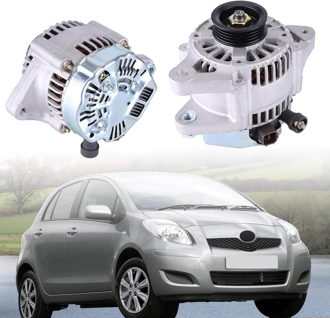 Alternator fit for Toyota Yaris 2006 2007 2008 2009 2010 2011 2012 2013 2014 2015 L4 1.5L,Slakerbe Alternator 12V 80A Alternator 27060-21150 27060-21151 104210-8180 11203