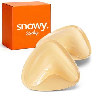 Sticky Push-Up Bra Inserts – Reusable Double-Sided Adhesive Pads, Waterproof Strapless Support for Dresses, Bikinis & Backless Outfits (US, Cup Band, I) Beige (S)