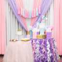 Chiffon Backdrop Curtain Pink Sheer Curtain Backdrop 5ft x 10ft 2 Pieces Wedding Party