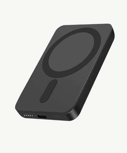 Miady Mini MagSafe-Compatible Portable Charger, 5000mAh 5W Compact Magnetic Power Bank for iPhone 16/15/14/13/12, 12W USB-C Charging Battery Pack