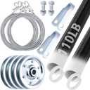 MorningRo Heavy-Duty Double-Looped Garage Door Extension Springs Bundle Springs, 3" Pulleys, and Extension Cables for 7' Feet Garage Door Hardware Parts (110 lb)