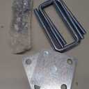 Square U Bolt Kit for Boat Trailer Axle Leaf Springs, Trailer Leaf Spring U Bolts, for 2x2 Axle - 5 1/4" Long