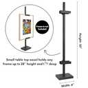 Americanflat Adjustable Tabletop Easel Stand for Picture Frames up to 28" - Ideal Picture Frame Stand to Display Art, Signs, or Photos - Use Easel Stands for Home or Events - Black