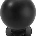 Khtmeware 10 Pack 1-1/4 Inch Soild Matte Black Cabinet Knobs Large Heavy Duty Ball Kitchen Cabinet Hardware Drawer Knobs Pulls for Drawers