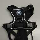 PoyPet Reflective Soft Breathable Mesh Dog Harness No Choke Double Padded Vest Adjustable(Black,S)