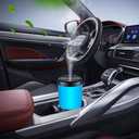 One Fire Car Diffuser Desk Humidifier - 7 Color Car Diffusers for Essential Oils, Portable Travel Humidifier (C-Black)
