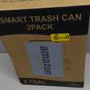 2 Pack 2.7 Gal Bathroom Trash Can with Lid, Automatic Trash Can Small Smart Garbage Can Touchless, Slim Motion Sensor Waterproof Plastic Trash Bins for Bedroom Office Kitchen Toilet (White)