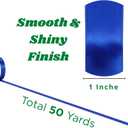 2 x Royal Blue Satin Ribbon 1 Inch x 50 Yards Double Faced Ribbon for Boy Gift Wrap, Graduation & Decorations