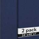 Olanglab Acoustic Panels 2 Pack, 48''x24'' Large Sound Panels, Fabric Wrapped Sound Proof Foam Panels for Walls, Sound Absorbing Panels for Recording Studio Acoustical Treatments (Navy)