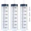 3pcs 350ml Syringes, Extra Large Plastic Syringes for Glue Dispensing, Scientific Labs, Watering, Refilling, Multiple Uses